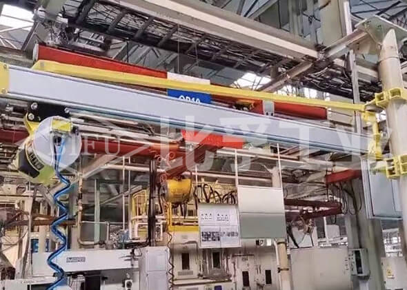 汽車主機廠氣動平衡吊配墻壁吊案例